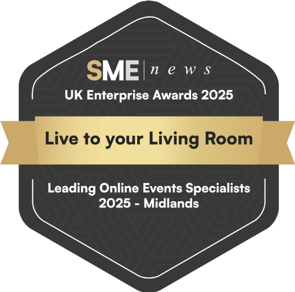 The Badge Award from SME News for Live to Your Living Room in the UK Enterprise Awards 2025